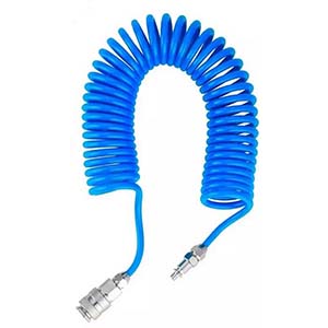 Tuyau à spirale bleu ou noir 5 m pour soufflette